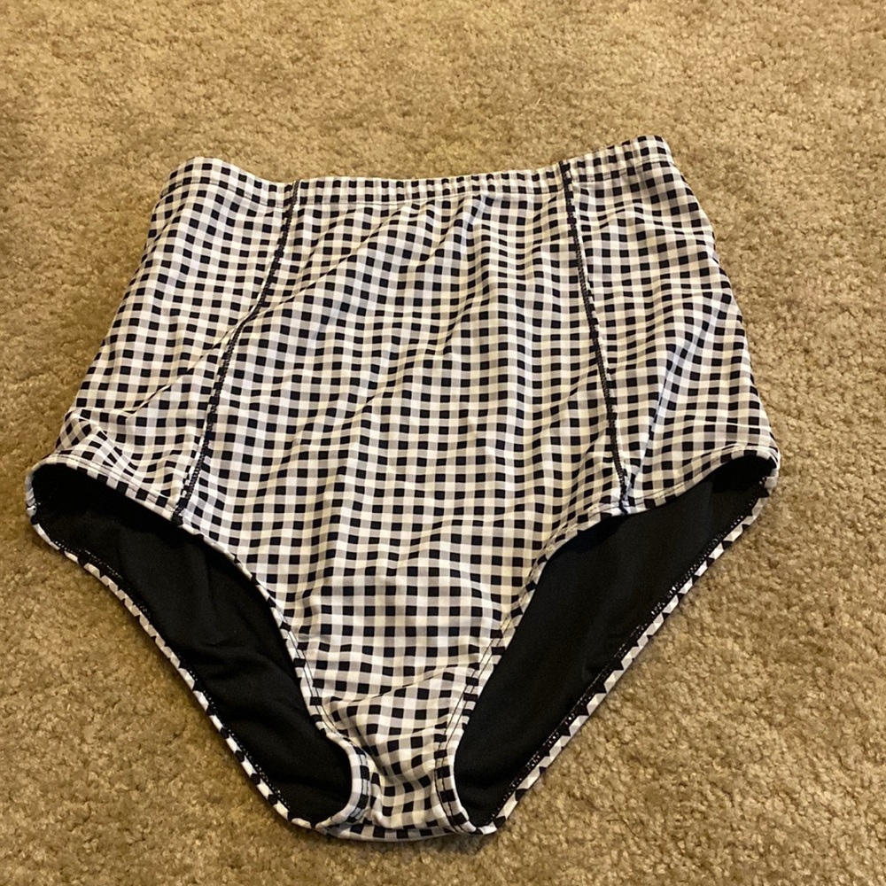 Coral Reef Gingham High Wasted Bottoms